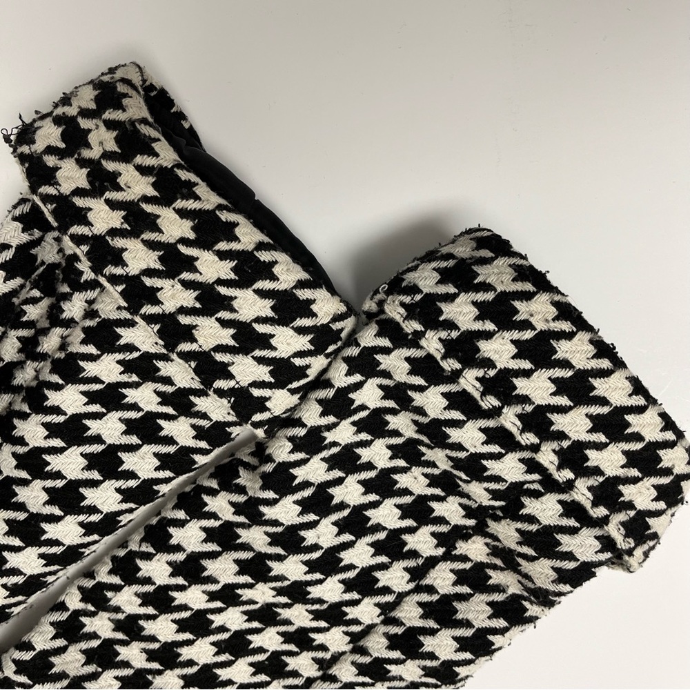 JouJou Fashion Houndstooth mid-length Peacoat (Pea Coat) - Picture 10 of 12